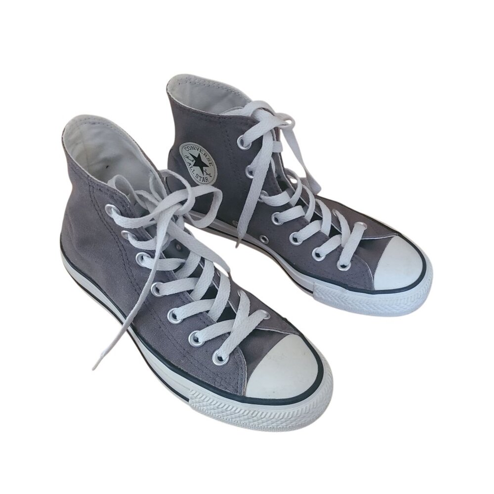 Grey & White High Top All Star Converse Sneakers